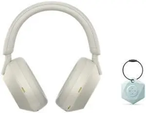 Sony WH-1000XM5 Wireless Noise Canceling Over-Ear Headphones (Silver) Bundle