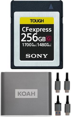 Sony 256GB TOUGH CEB-G Series CFexpress Type B Card and Reader Bundle
