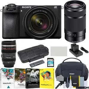 Sony Alpha 6700 APS-C Mirrorless Camera with 16-50 and 55-210mm Lens Bundle