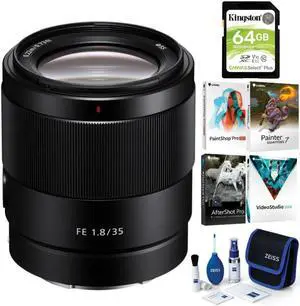 Sony FE 35mm f/1.8 Large Aperture Full-Frame E-Mount Lens with Software Bundle