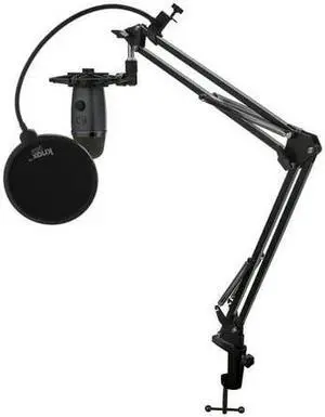 Blue Yeti Nano USB Mic (Shadow Gray) w/ Knox Boom Arm, Shock Mount & Pop Filter
