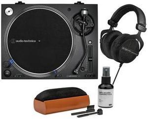 Audio-Technica AT-LP140XP-BK Turntable with Headphones and Record Care System