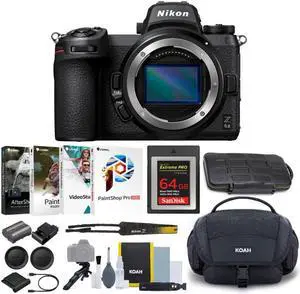 Nikon Z6II Mirrorless w/ 64 CFexpress, Shoulder Bag, Software & Accessory Bundle