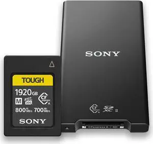 Sony M Series 1920GB CFexpress Type A TOUGH Memory Card with Sony MRWG2 Memory Card Reader