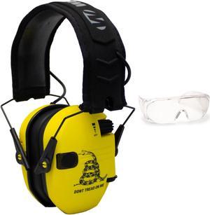 Walkers Razor Shooting Muff (DTOM, Yellow) with OTG Shooting Glasses Kit