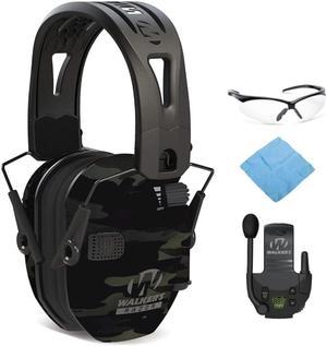 Walkers Razor Tacti-Grip with Rubber Headband (Camo) w/Walkie-Talkie and Glasses