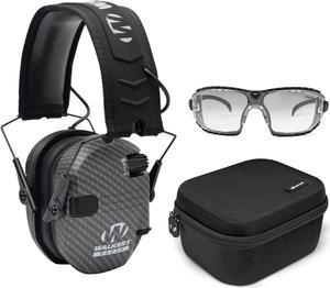 Walkers Razor Slim Electronic Muff (Carbon) with Case, and Glasses