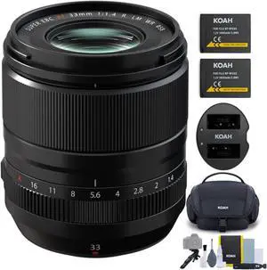 Fujifilm Fujinon XF 33mm f/1.4 R LM WR Lens Bundle with Battery and Accessories