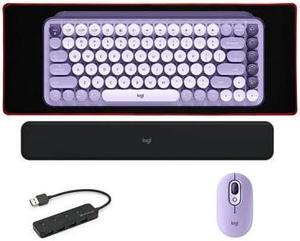 Logitech POP Keys Wireless Mechanical Keyboard and POP Mouse Bundle (Cosmos)