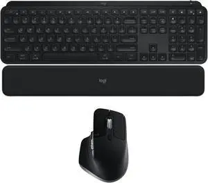 Logitech MX Keys S Wireless Keyboard with Smart Actions Shortcuts (Black) Bundle