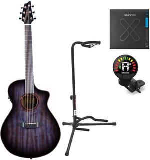 Breedlove Pursuit Exotic S Guitar (Blackberry Burst) with Accessories