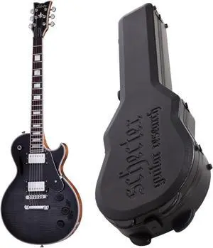 Schecter Solo-II Custom 6-String Electric Guitar (Trans Black Satin) with Case