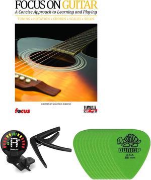 Focus on Guitar - A Concise Approach to Learning and Guitar Accessories Bundle