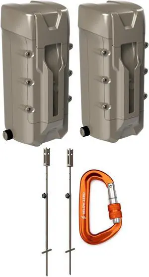 Cuddeback CuddeLink Dual Power Bank with Post Mount (2-Pack) and Locking Clip