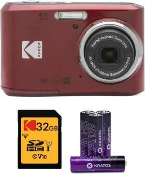 Kodak PIXPRO FZ43 Friendly Zoom Digital Camera (Red) Bundle