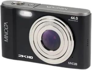 MINOLTA MND20 44 MP / 2.7K Ultra HD Digital Camera (Black)