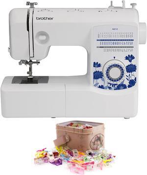 Brother MZ53 Mechanical Sewing Machine (Certified Refurbished)+GDMINLO Multipurpose Sewing Clips for Quilting and Crafts