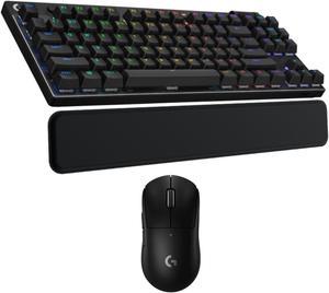Logitech G PRO X TKL Lightspeed Wireless Gaming Keyboard Gaming Mouse in Black  Palm Rest