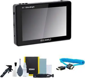 FeelWorld LUT7S 7" 3D LUT 4K HDMI and SDI Monitor Bundle