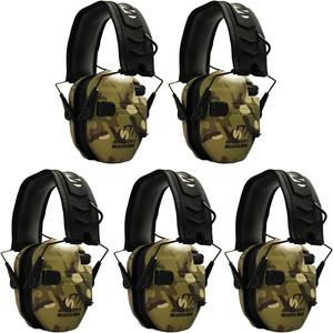 Walker's Razor Slim Electronic Shooting Muffs 5-Pack Bundle (Multi Cam Camo Tan)