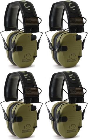 Walker's Razor Slim Electronic Shooting Muffs 4-Pack, OD Green - American Flag