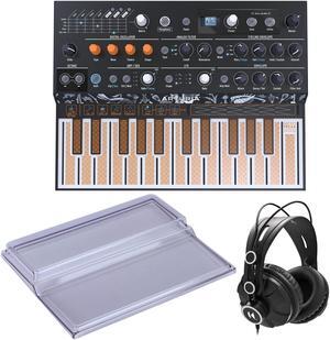 Arturia MicroFreak Hybrid Synthesizer with Decksaver Cover and Closed-Back Studio Headphones