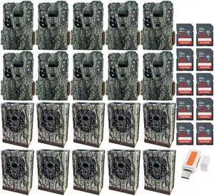 Browning 10PK Pro Scout Max HD TrailCamera, Security Box w/32GB M/Card & Reader