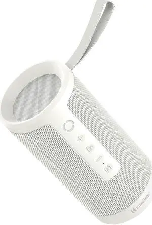 Knox Gear Beatnik Portable Bluetooth Speaker IPX5 Waterproof Speaker (White)