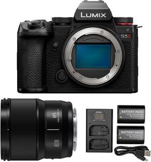 Panasonic LUMIX S5II 24.2MP Full Frame Mirrorless Camera with Phase Hybrid AF with Panasonic LUMIX S Series 85mm f/1.8 Mirrorless Lens for L-Mount bundle