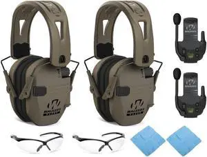 Walkers Razor Tacti-Grip with FDE Rubber Headband (Earth) Bundle (2-Pack)