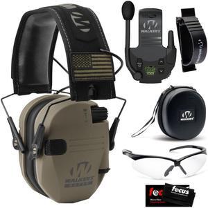 Walker's Razor Slim Electronic Hearing Protection BUNDLE, Dark Patriot
