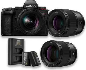 Panasonic LUMIX S5II Hybrid 24.2MP FF Mirrorless Camera with 20- 60mm Lens with Panasonic LUMIX S Series 85mm f/1.8 Mirrorless Lens for L-Mount bundle