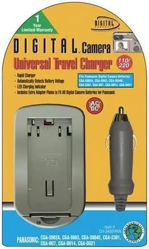 Sakar CH3400P Universal Travel Battery Charger for Panasonic Batteries