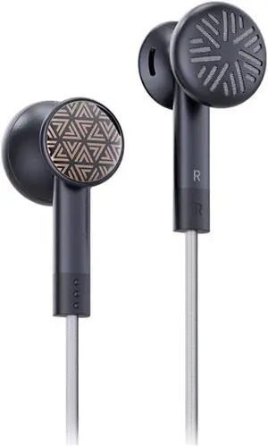 FiiO Drum-style dual cavity single dynamic driver earbud headphones, Black