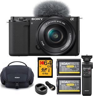 Sony Alpha ZVE10 APSC Mirrorless Vlog Camera with 1650mm Lens Black Bundle