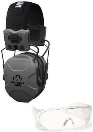 Walker's  XCEL 500BT Digital Electronic Muff and Sport Shooting Glasses Bundle