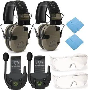 Walkers Razor Slim Electronic Muff (FDE Patriot Version, 2-Pack) Bundle