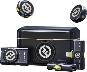 Hollyland LARK M2 DUO 2-Person Wireless Combo Microphone System (2.4 GHz, Shine Charcoal)