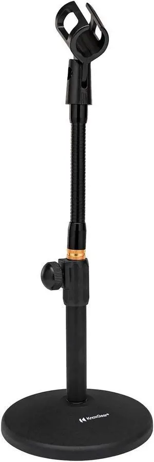 Knox Gear Vader Telescoping Tabletop Microphone Stand with Gooseneck (Black)