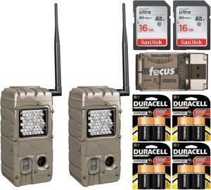 Cuddeback 20MP G Powerhouse Black Flash CuddeLink Trail Cam & Accessories (2x)