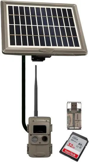 Cuddeback CuddeLink Wireless Black Flash Trail Camera with Solar Power Bank Bundle