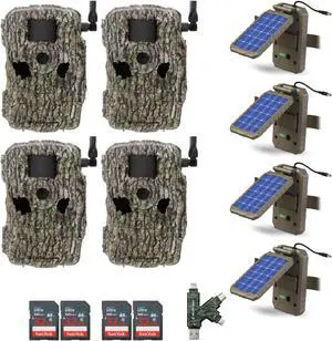 Stealth Cam Fusion X 26MP Camera Dual Carrier with SD and Solar Panel (4-Pack)