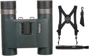 Pentax AD 8x25mm WP Binoculars with Binocular Harness and Lens Cleaning Pen