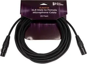 FocusProAudio 25Ft XLR Male to Female Microphone Cable
