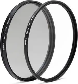 Koah 95mm Circular Polarizing and UV Protective Lens Filter Bundle