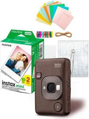 Fujifilm INSTAX MINI LIPLAY C BRONZE VN EX D US + Film (20exp) + Accessory Kit