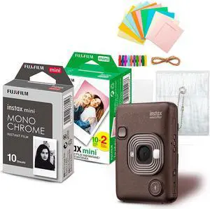 Fujifilm INSTAX MINI LIPLAY C BRONZE VN EX D US Color/B+W Film and Accessories Kit