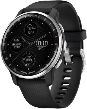 Garmin D2 Air X10 Aviator Smartwatch (Black/Silver)