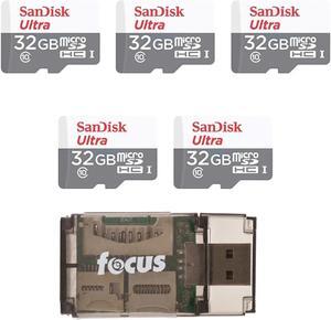 SanDisk Ultra 32GB 100MB/s UHS-I Class 10 microSDHC Card (5-Pack) Bundle