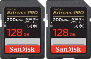 SanDisk 128GB Extreme PRO 200MB/s SDXC UHS-I Memory Card (2-pack)